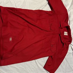 Red Dickies Button Up
