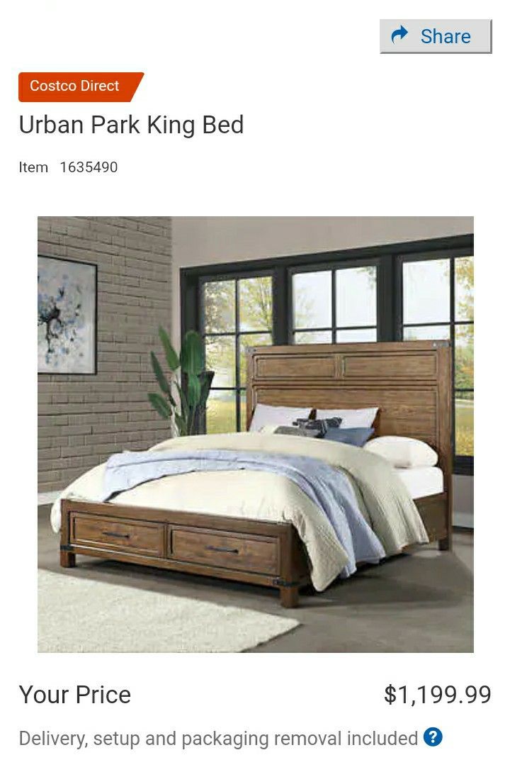 Costco urban park king bed discount