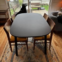 Matte Black Dining Table
