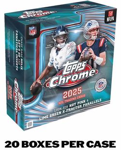 2025 Topps Chrome Football NFL Mega Box NEW/SEALED CASE x20