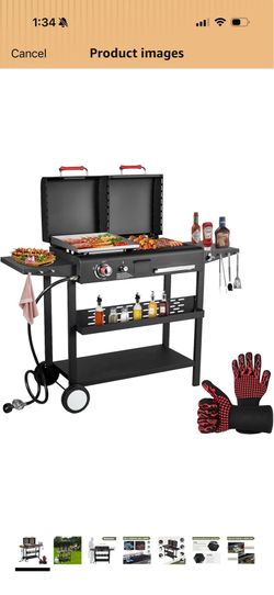 Grill gas and charcoal