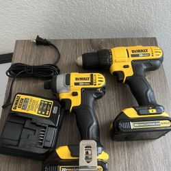 Dewalt Impact Driver And Drill Set