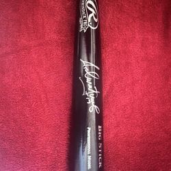 Signed Big Stick Black Baseball Bat