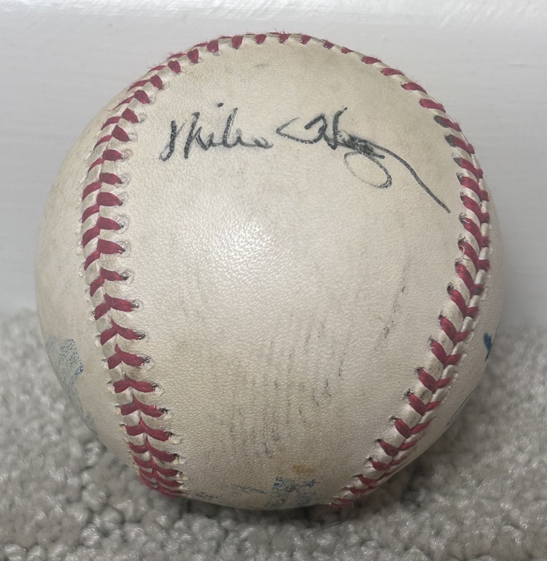 Mike Hegan and Jack Corrigan Cleveland Indians Autographed Baseball