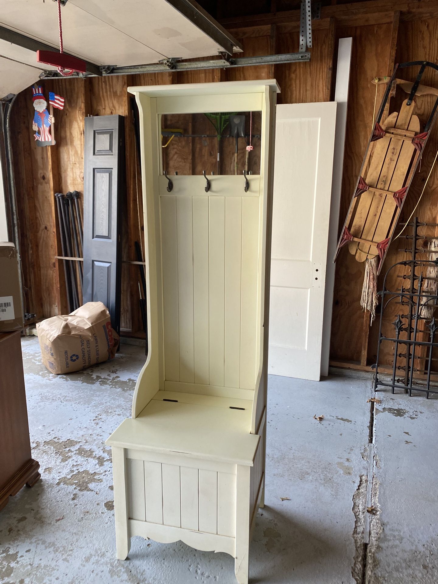 Coat Rack with Bench