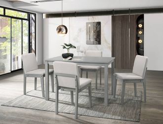 Big Sale! 5-Pcs Dining Set, Wood Dining Set, 4 Chairs with  a Table, Kitchen Furniture, Casual dining room set, Matching Dining Chairs with Table.