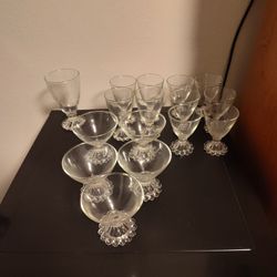 Pretty Sherbett Dishes And Small Glass  Cups