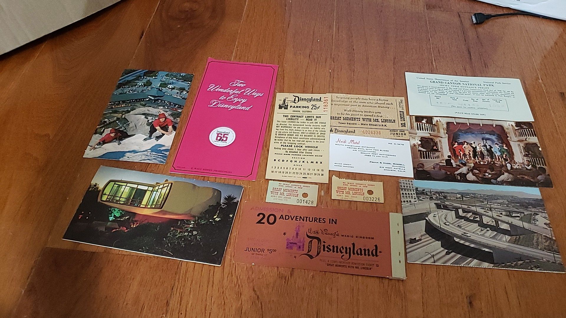 1965 Disneyland paper memorabillia, Also Knotts Berry Farm memorabillia