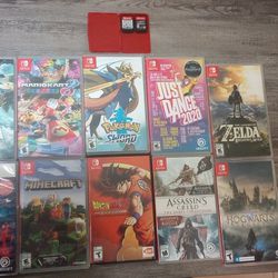 A Nintendo Switch Set Up With Many Games