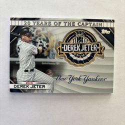 Derek Jeter Yankees Topps Commemorative patch card