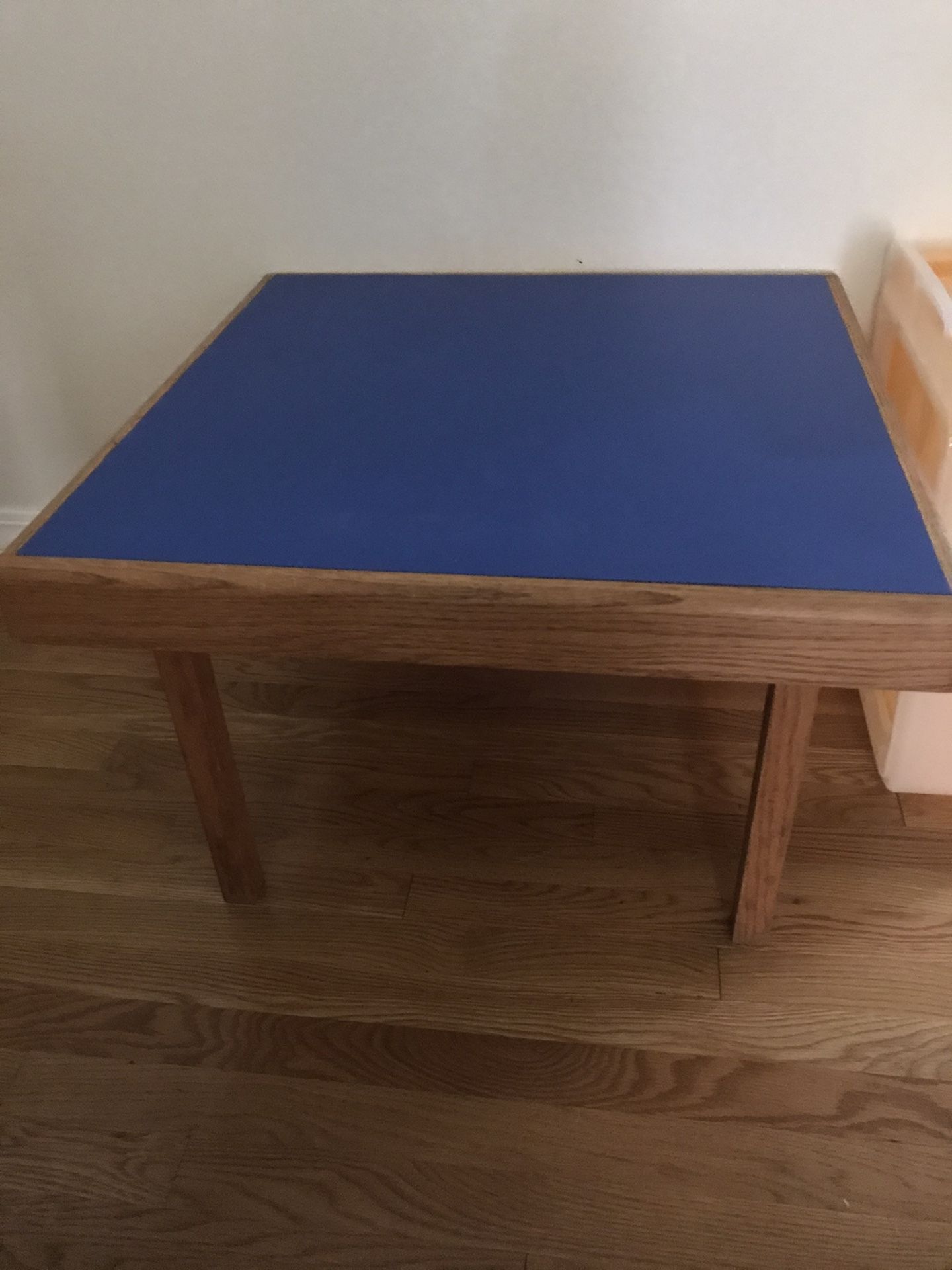 Blue kids table LEGO table nice condition approx 16x26x26