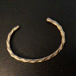 Sterling & Gold-Filled Twisted Cuff Bracelet