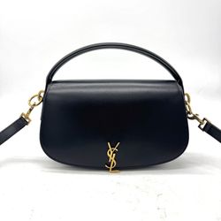 YSL Saint Laurent Voltaire in box leather Crossbody purse bag