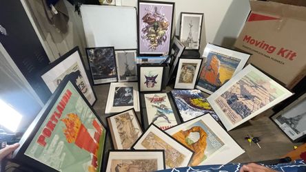 Mixed Lot of Framed Art Prints
