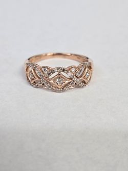10kt Rose Gold Diamond Band