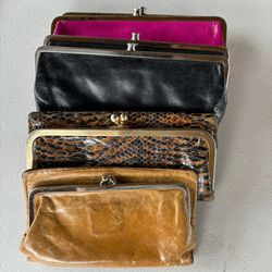 4 Women’s Hobo Leather Wallets *Soft Leather*