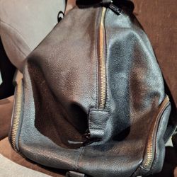 Rebecca Minkoff Black Zip Leather Backpack