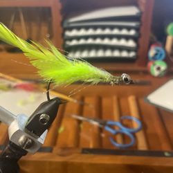 Homemade Chartreuse Streamer Fly