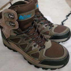 DENALI Waterproof Hiking Khaki/Brown Leather Womens Boots Size 9