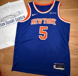 Nike NBA New York Knicks Jose Alvarado #5 Icon Edition Swingman Jersey Blue Size 52 XL