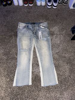 Light Wash Faded Purple Jeans