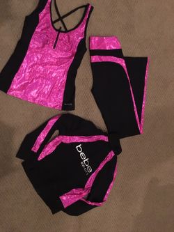 NWT Bebe Sport Logo 3 piece outfit size small