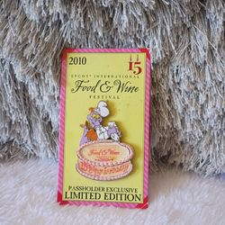 Figment dressed as a chef 2010 Epcot International Food & Wine Festival pin