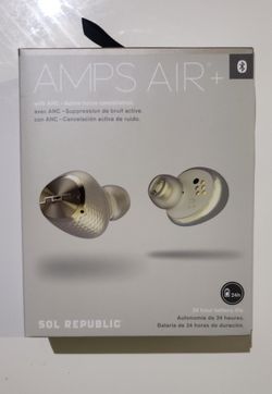 SOL REPUBLIC Amps Air + Active Noise Canceling Earbuds sealed