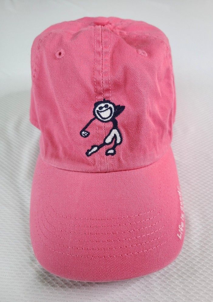 Life Is Good GOLF Cap Womens Adjustable Pink Hat