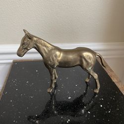 Vintage Brass Horse Statue 5”x 6.5”
