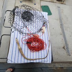 Promar 2 ring hoop net. 80' rope.