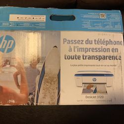 Hp Printer Deskjet 3720 - Brand New - Open Box - Printer Still Sealed In Original Foil Inside 