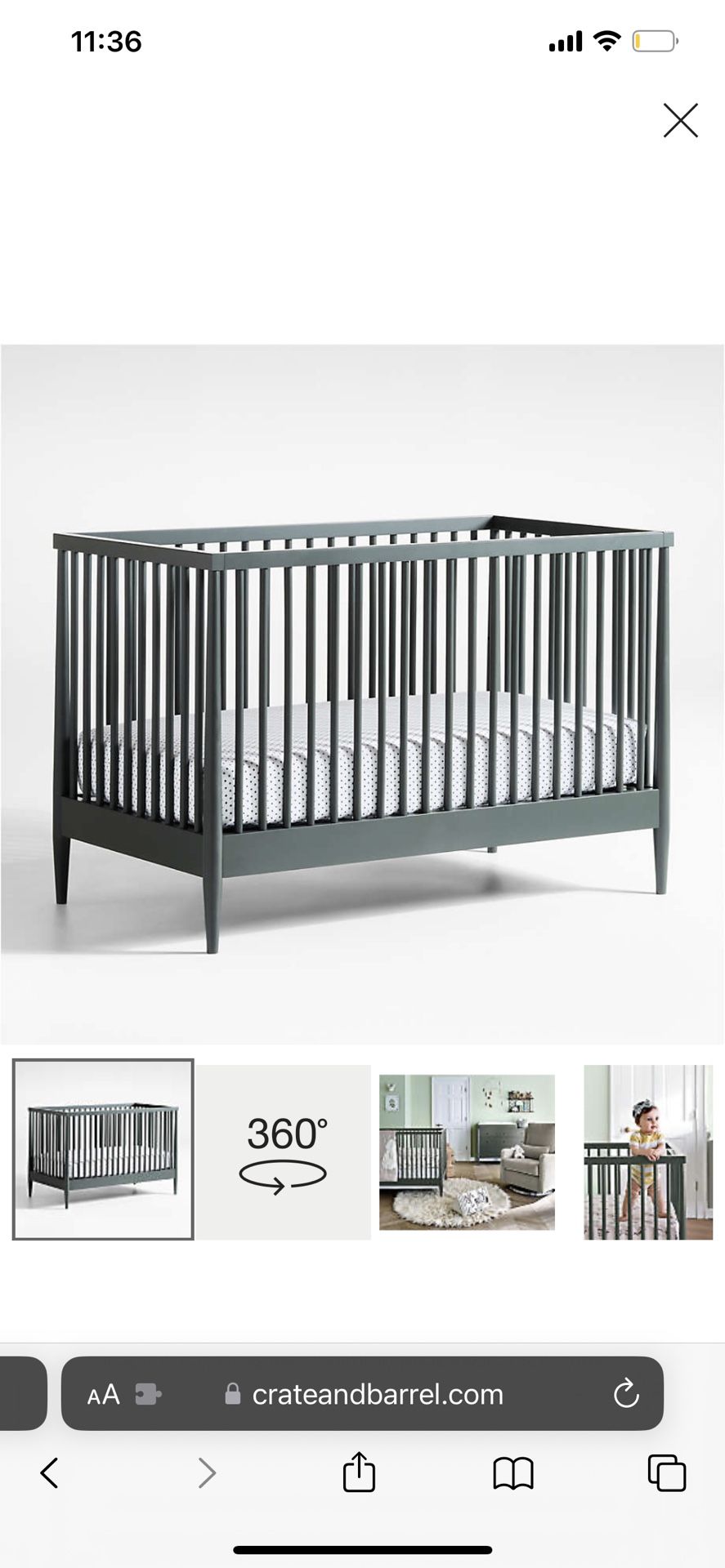 Crate and best sale barrel hampshire crib