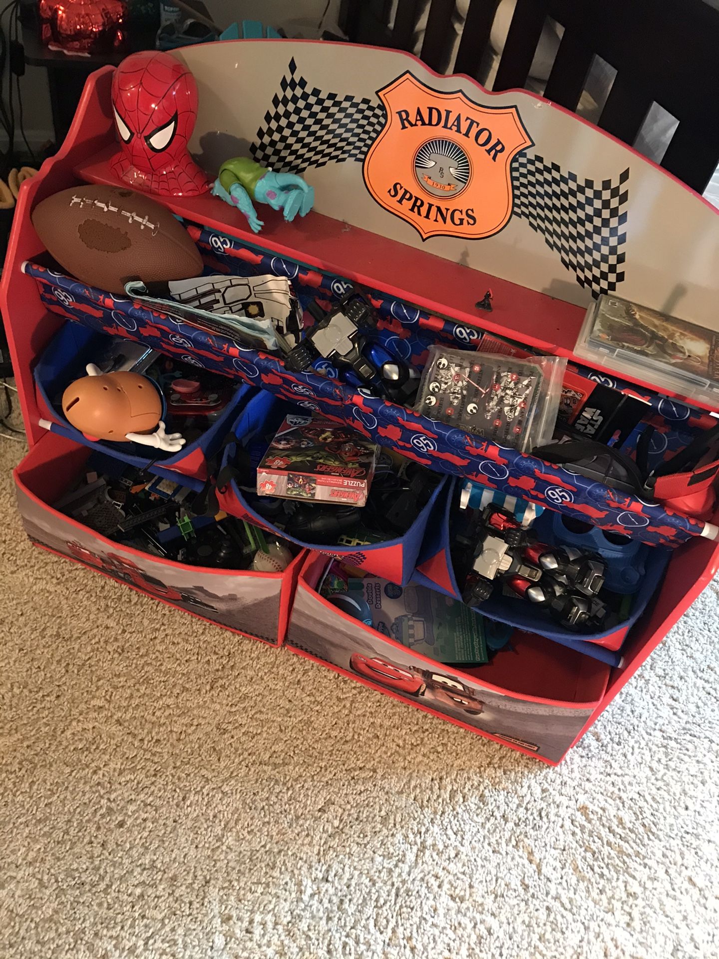 Toy box with toys