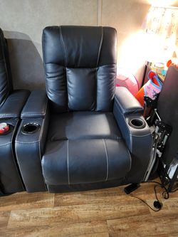 Ashley furniture leather electric recliner