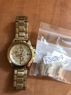 Fossil gold watch