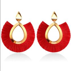 NEW BLINLA Fashion Bohemian Big Tassel Dangle Drop Earrings for Women Statement Wedding Red Fringe Female Earrings Za 2020 Jewelry