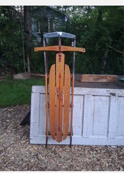 Vintage Flexible Flyer Wooden Sled #60