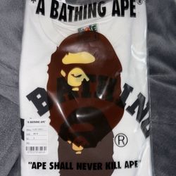 Bape College Tee - White ; Small