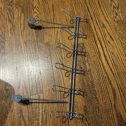 6 Over The Door Hook Silver Clothes Rack 