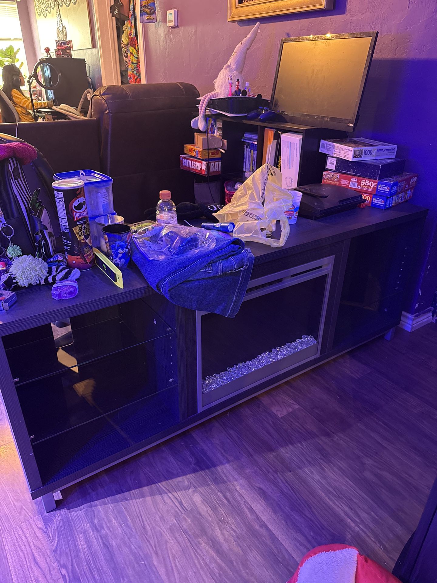 Entertainment Center W/ Electric Fireplace