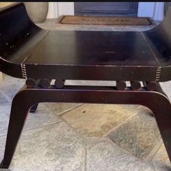 Heavy Quality Unique Side Table Or Bench. Can Use Re Painting