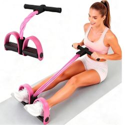 Multifunction Tension Rope, 6-Tube Elastic Yoga Pedal Puller Resistance Band, Natural Latex Tension Rope Fitness Equipment, for Abdomen/Waist/Arm/Leg 