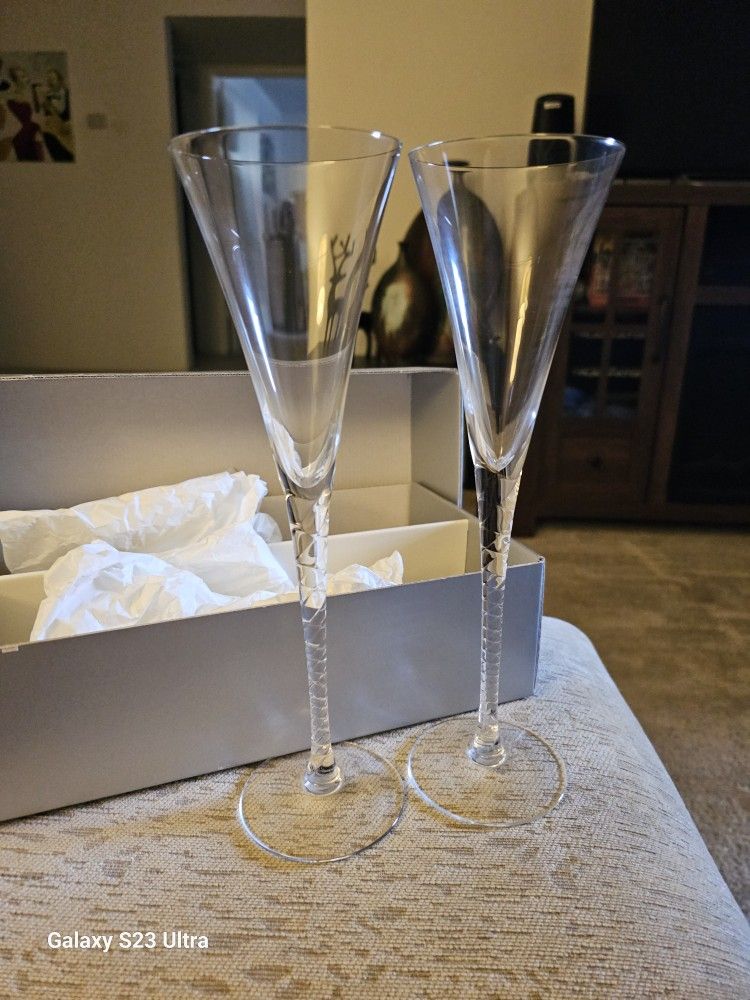 Crystal Champagne Flutes