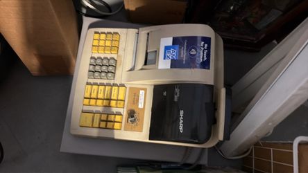 Sharp cash register old school works great preprogrammed