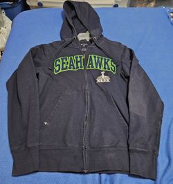 Used Seattle Seahawks Superbowl XLIX Antigua Hoodie, Men's Small