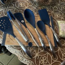 Set De 6 Cucharas Azules