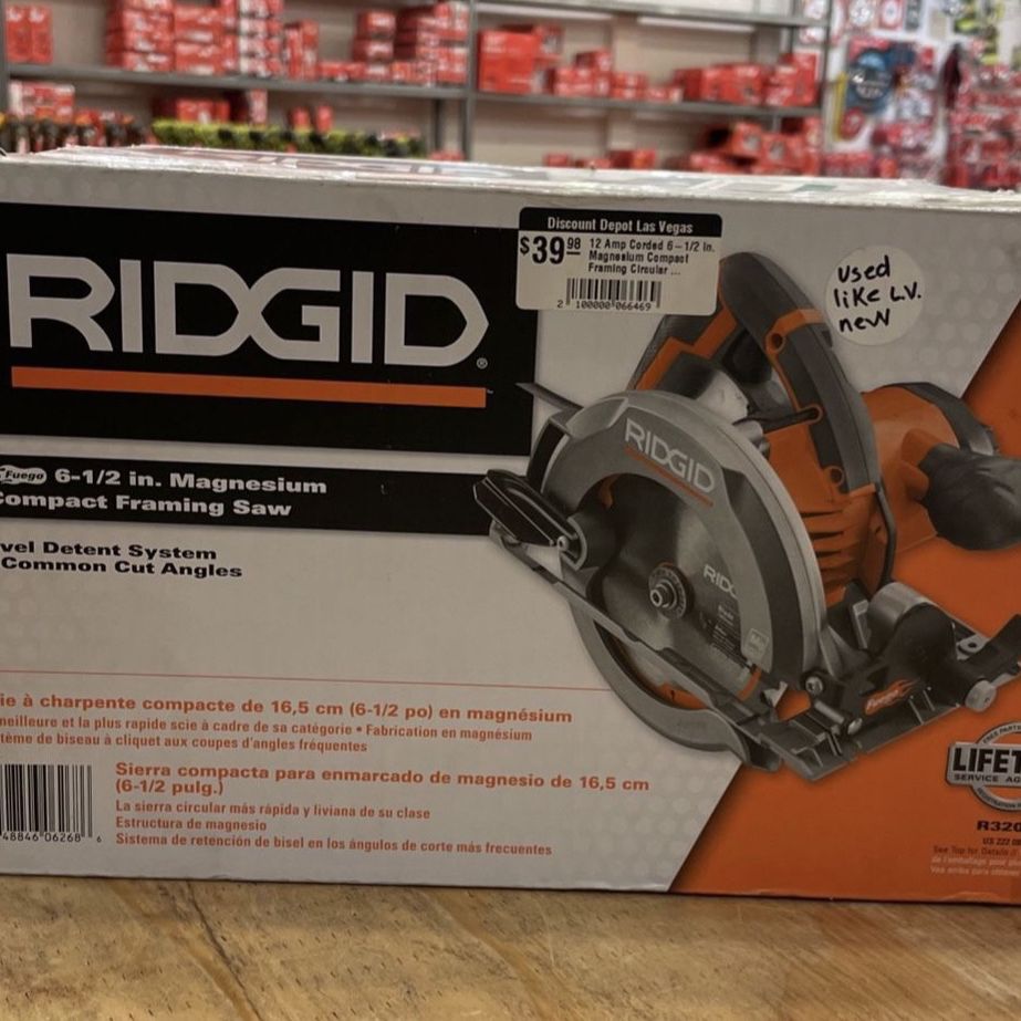 RIDGID 6-1/2 IN. FUEGO MAGNESIUM COMPACT FRAMING SAW for Sale in Las Vegas,  NV OfferUp