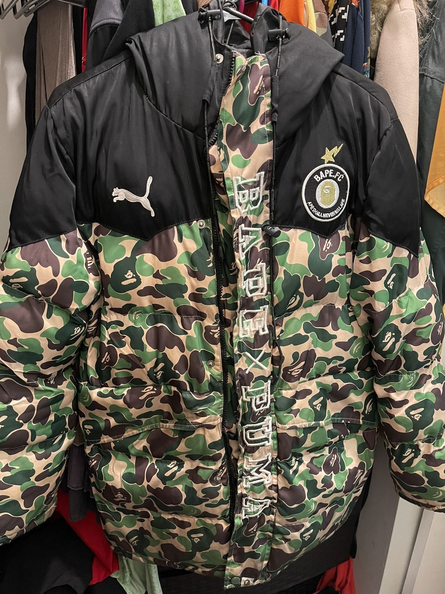 BAPE x PUMA Long Down Puffer coat Men’s Size S/M