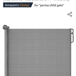NEW Perma Child Retractable Mesh Baby Pet Gate
